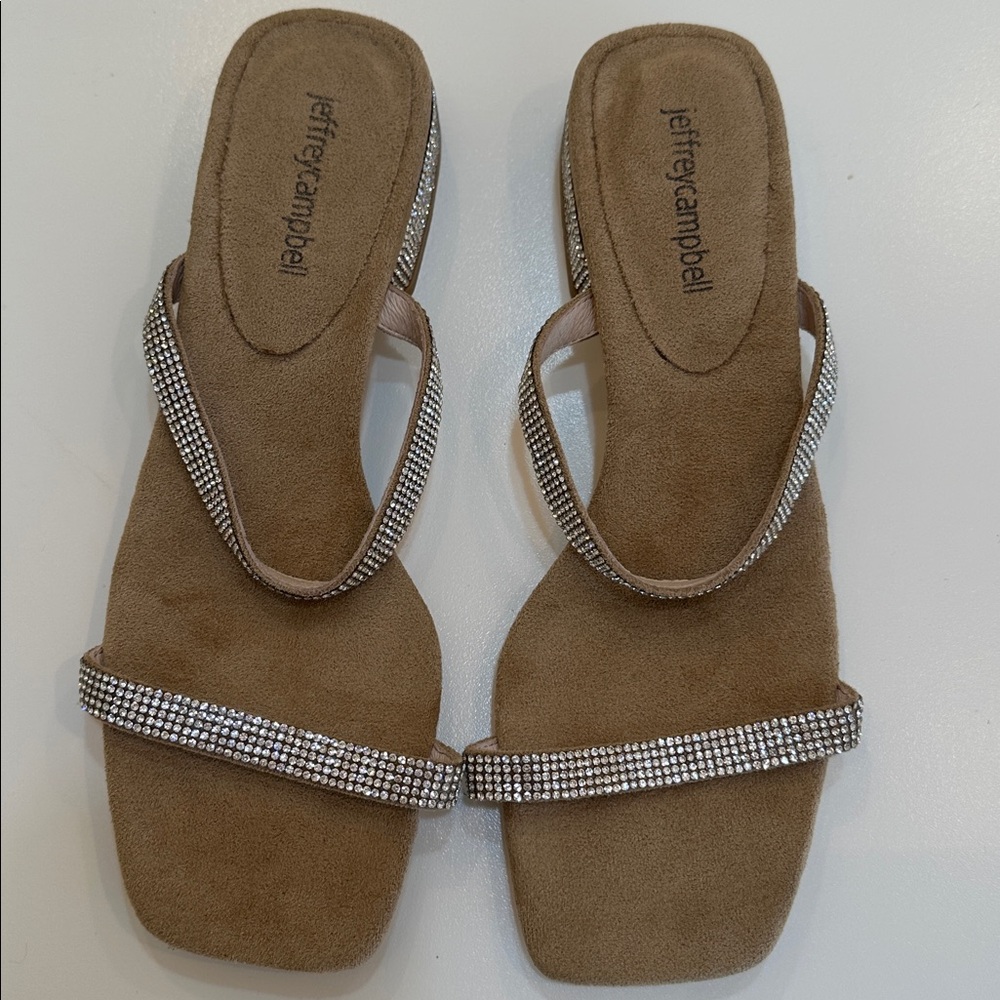 New Jeffrey Campbell suede Sandals. Size 8.